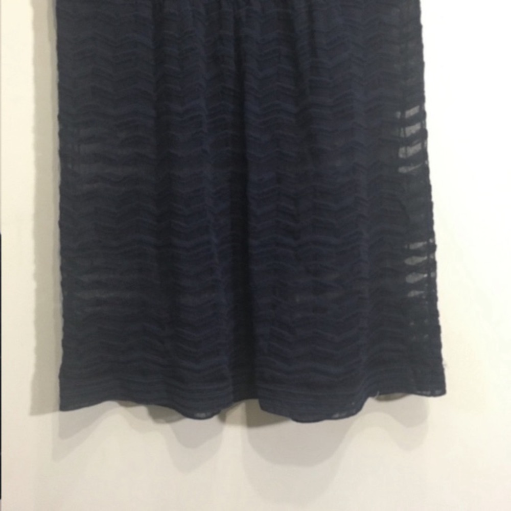 Missoni Knit Stretch Open Lace Shortsleeve Dress Navy Blue Size Medium - Picture 6 of 9